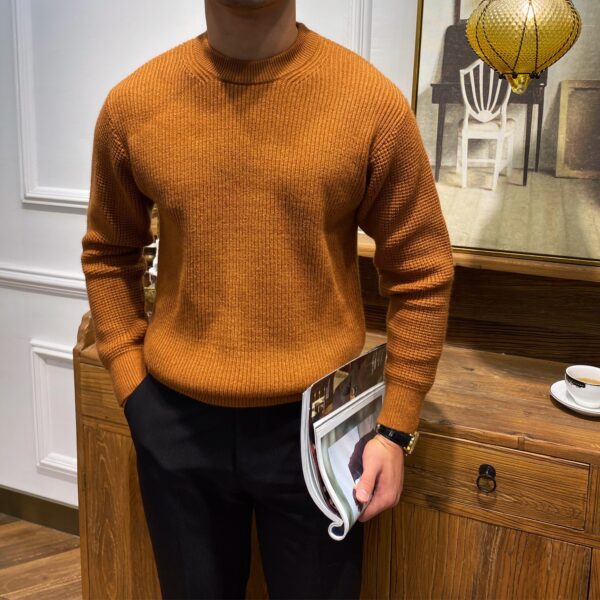 Men's Warm Knit Sweater For Autumn And Winter - Image 4