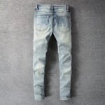 Fashion Men's Knee Hole Patch Jeans