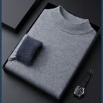 Men's Solid Color With Fur Thickened Mink Knitwear