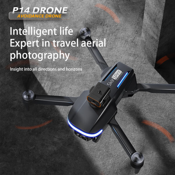 P14 Drone Long Endurance HD Five Surface Obstacle Avoidance Quadcopter GPS Auto-Return - Image 2