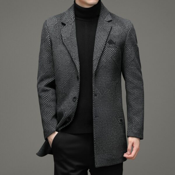 Men's British Cashmere Warm Woolen Coat - Image 6