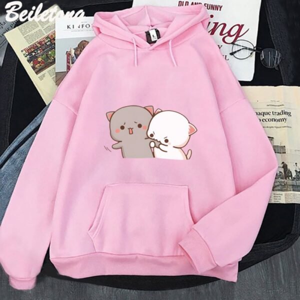Women's Cartoon Printed Casual Hoodie - Image 10