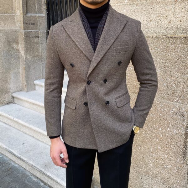 Woolen Warm Double Breasted Suit - Image 5