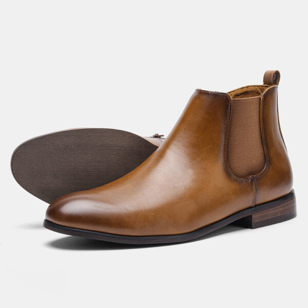 Plus Size Chelsea Boots Men's Classic Wooden Root - Image 3