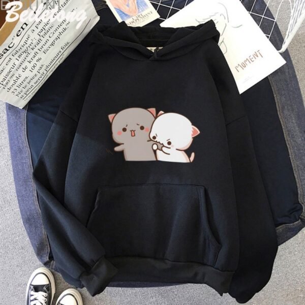 Women's Cartoon Printed Casual Hoodie - Image 4