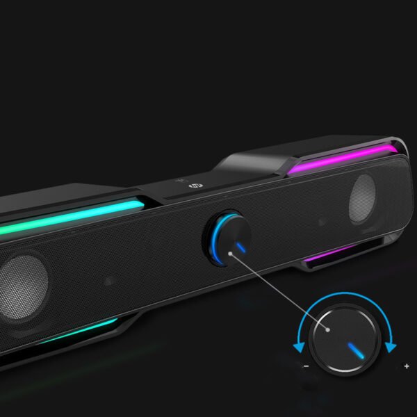 Multimedia Wired Rgb Luminous Subwoofer Computer Notebook Mobile Phone Audio Box - Image 4