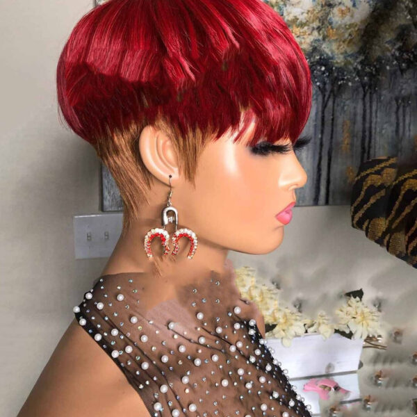 Wig Female Wig Short Straight Hair Short Hair Straight Hair Bob Wig - Image 5