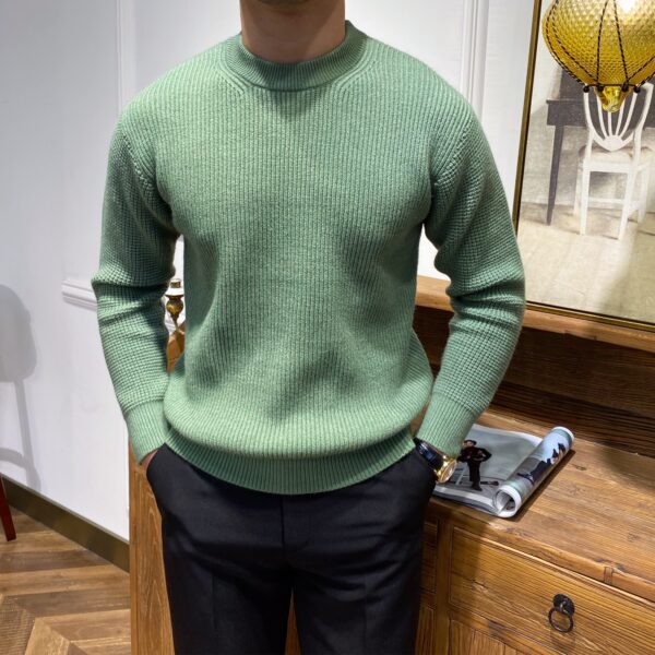 Men's Warm Knit Sweater For Autumn And Winter - Image 3