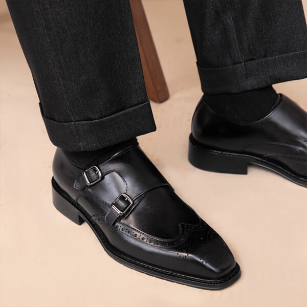 Leisure British Leather Square Toe Shoes - Image 4