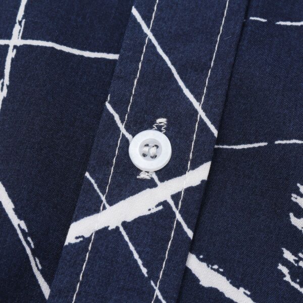 Men's Shirt Short Sleeve Lapel Check Print - Image 6