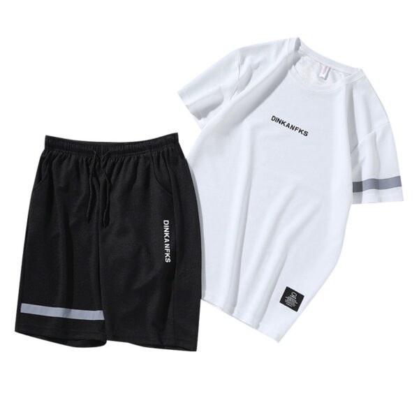 Gym Short-sleeved T-shirt Sportswear Two-piece Suit - Image 5