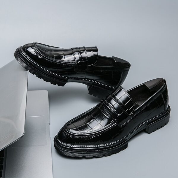 Men's Leather Shoes Breathable British - Image 10