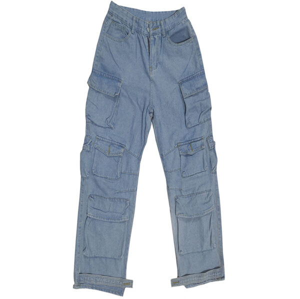European And American Fashion Multi-pocket Jeans - Image 10