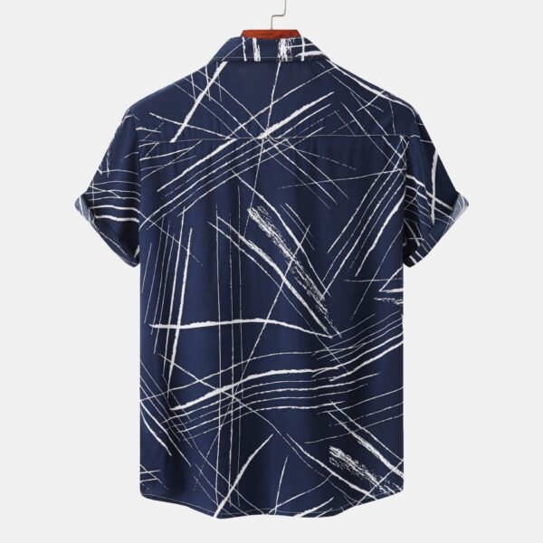 Men's Shirt Short Sleeve Lapel Check Print - Image 7