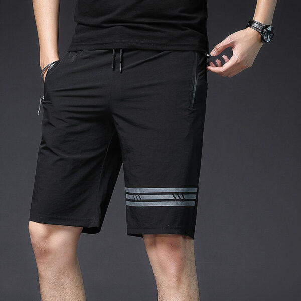 Zipper pocket short quick drying stretch pants for men - Image 2