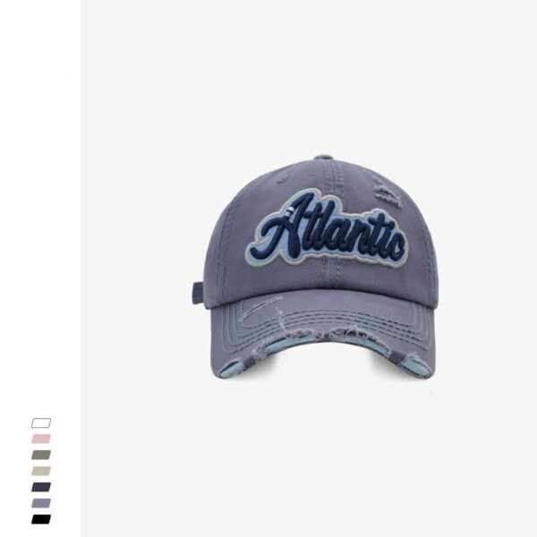 Fashion Retro Tattered Jeans Baseball Cap Letter Embroidered Peaked Cap - Image 7