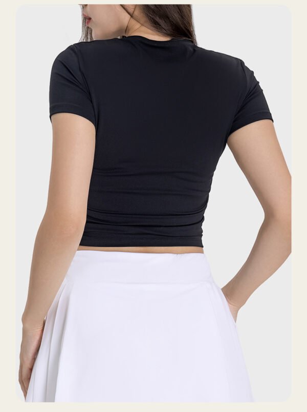 Nude Feel Slim Fit Thin Yoga Wear Top Women's Casual - Image 8