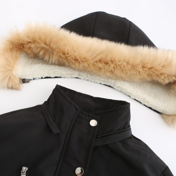Ladies Cotton Jacket Hood And Fleece Jacket - Image 2