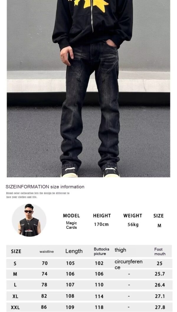 Casual Tapered Straight Washed Jeans Men - Image 6