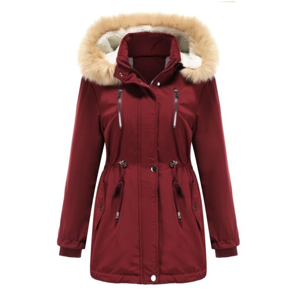 Ladies Cotton Jacket Hood And Fleece Jacket - Image 7