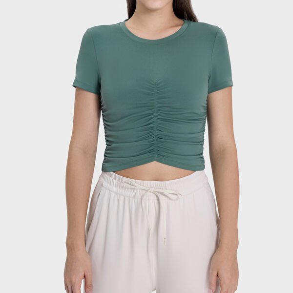 Nude Feel Slim Fit Thin Yoga Wear Top Women's Casual