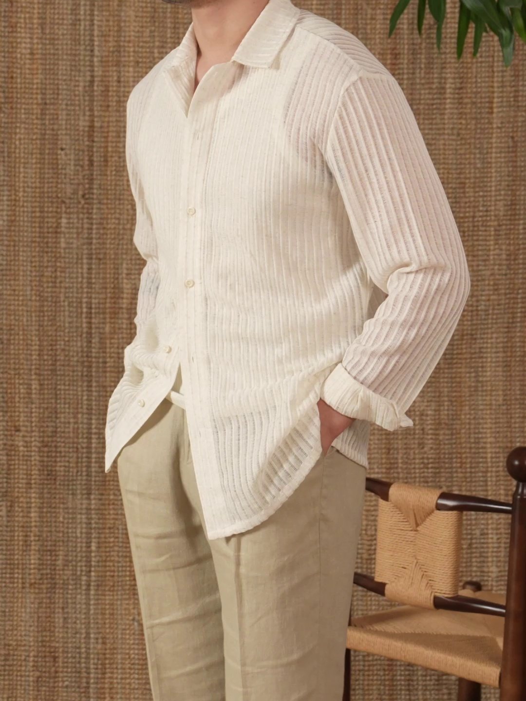 Men's Cotton Personal Leisure Long-sleeved Shirt - Image 8