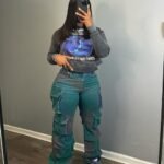 Multi-pocket Tie-dyed Jeans High