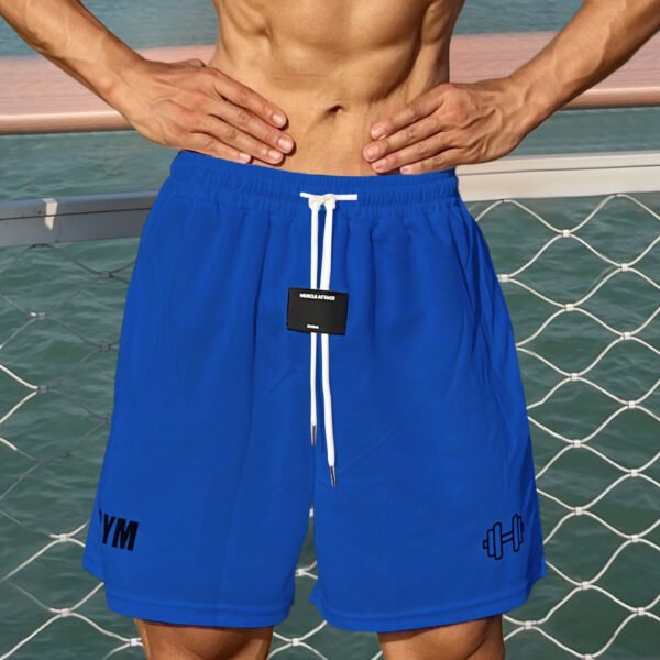 Summer Sports Casual Hole Cloth Men's Running Training Wear Shorts - Image 4