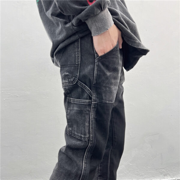 Men's High Street Retro Vintage Vibe Style Micro Horn Jeans - Image 7