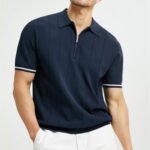 Fashion Short-sleeved Polo Shirt Summer Lapel Zipper