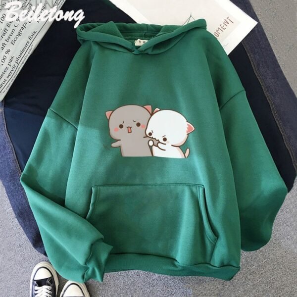 Women's Cartoon Printed Casual Hoodie - Image 8