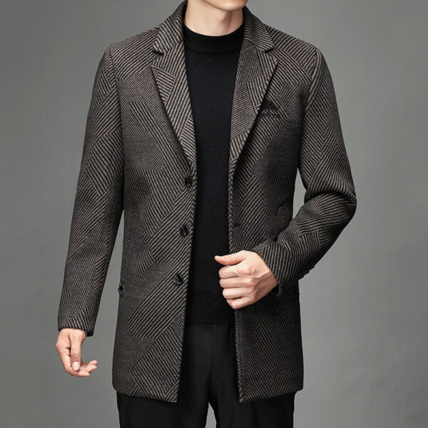 Men's British Cashmere Warm Woolen Coat - Image 5