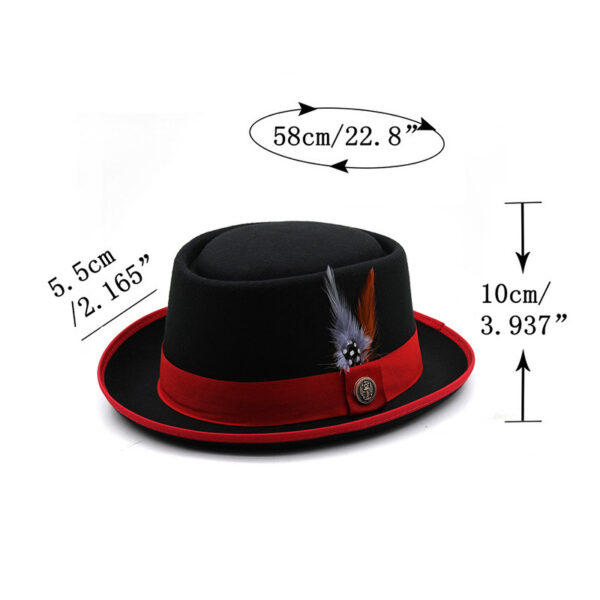 Billycock Felt Small Brim Bowler Hat Men - Image 2