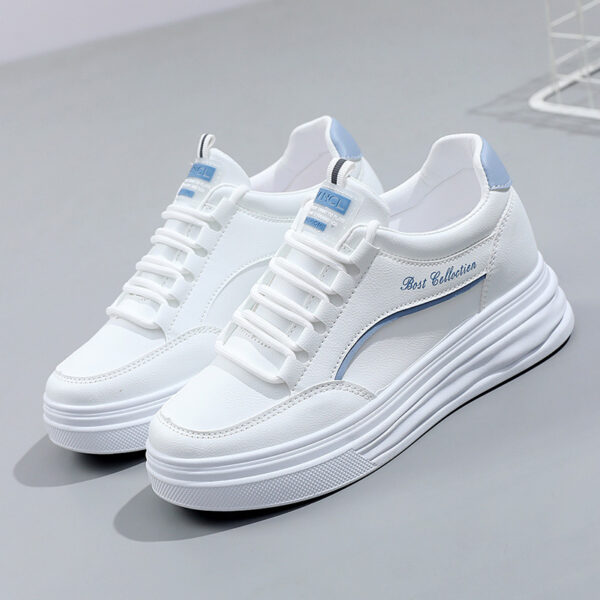 Women's Sports White Shoes Thick Sole Height Increasing - Image 7