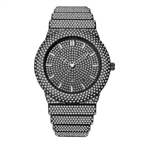 Affordable Luxury Style Diamond-embedded Calendar Quartz Watch - Image 7