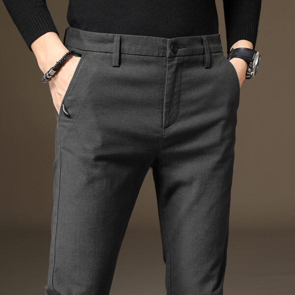 Young Men's Slim Fit Elastic Pencil Pants - Image 4