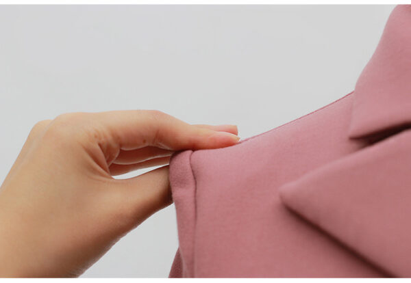 Elegant Double Breasted Slim Fit Ruffle Dress - Image 2