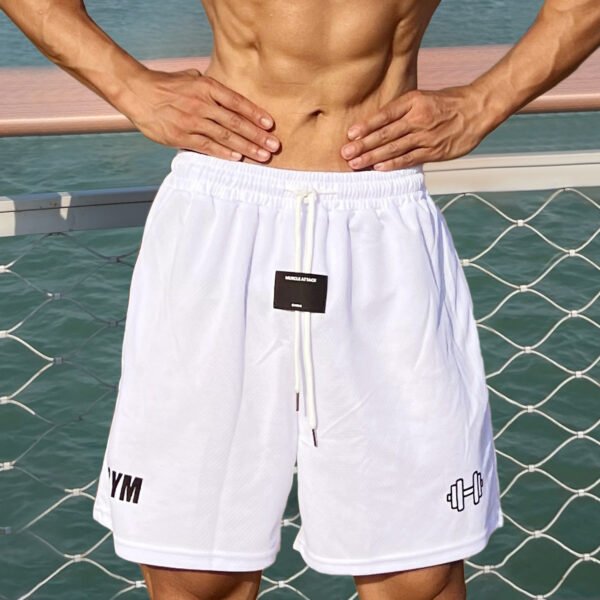 Summer Sports Casual Hole Cloth Men's Running Training Wear Shorts - Image 3