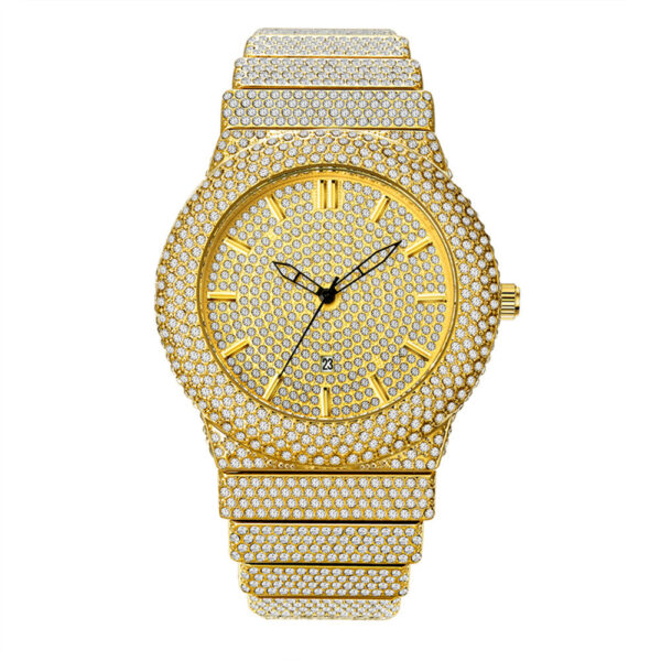 Affordable Luxury Style Diamond-embedded Calendar Quartz Watch - Image 6