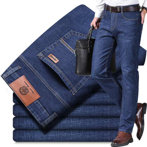 Autumn Thick Jeans Men's Loose Straight - Image 5