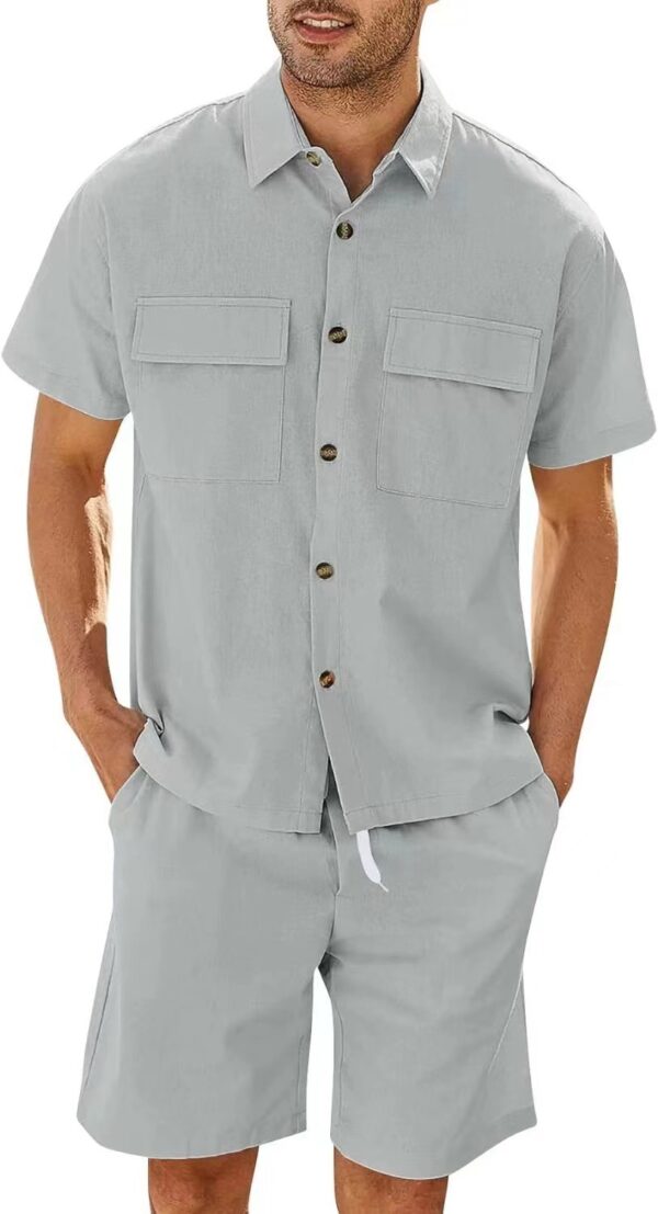 Sports And Leisure Suit Men's Fashion Trendy Shorts Short Sleeve Suit - Image 4