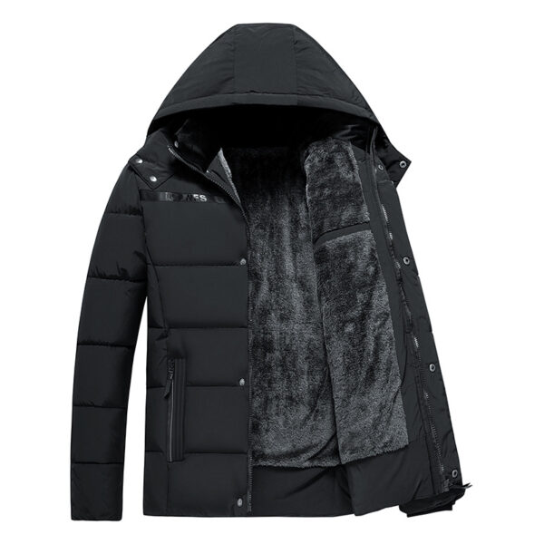 Middle-aged And Elderly Cotton-padded Clothes For Men Fleece-lined Thickened - Image 5