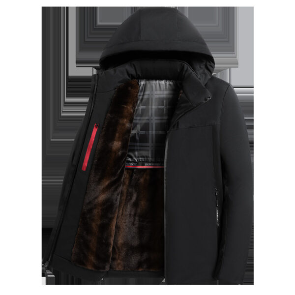 Dad Cotton Men Velvet Padded Thickened Coat - Image 8