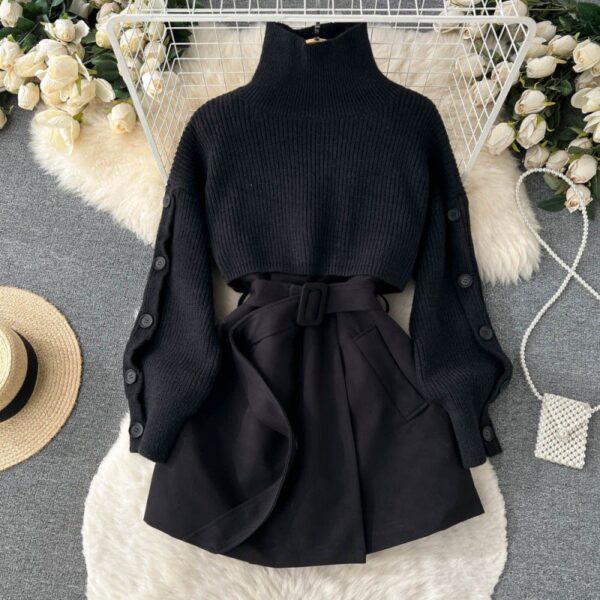 Short Sweater Vest Suit Skirt Two-piece Set - Image 7