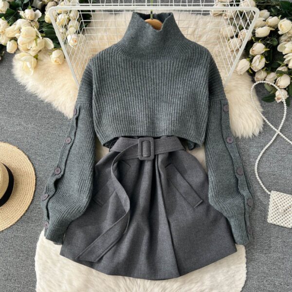 Short Sweater Vest Suit Skirt Two-piece Set - Image 8