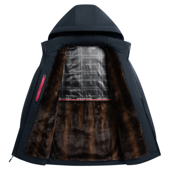 Dad Cotton Men Velvet Padded Thickened Coat - Image 6