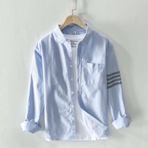 Men's Fashion Casual Polo Collar Shirt - Image 2