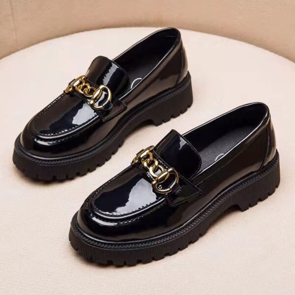 All-matching Retro Shoes British Style Thick Bottom - Image 3