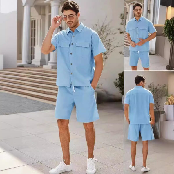 Sports And Leisure Suit Men's Fashion Trendy Shorts Short Sleeve Suit - Image 9