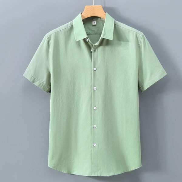 Simple Lapel Shirt Men's Cotton Loose - Image 8